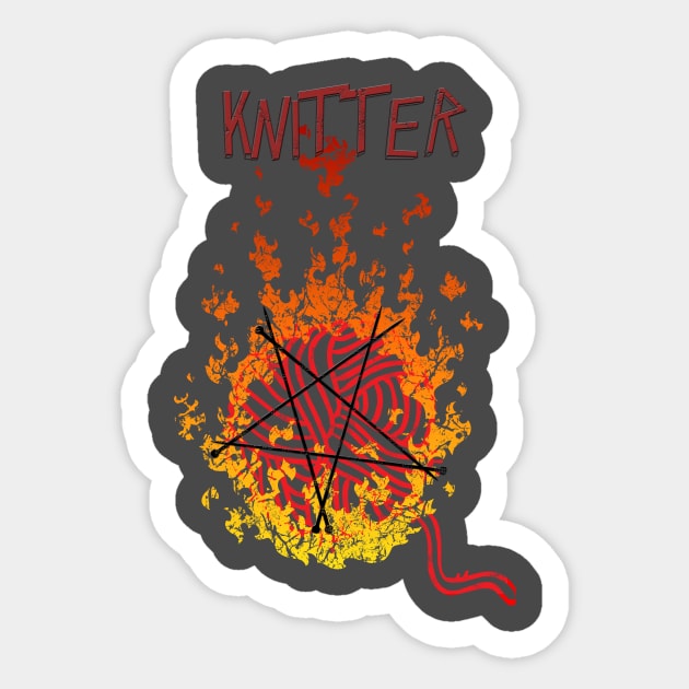 Thrash Metal Knitter Sticker by patternjunkie